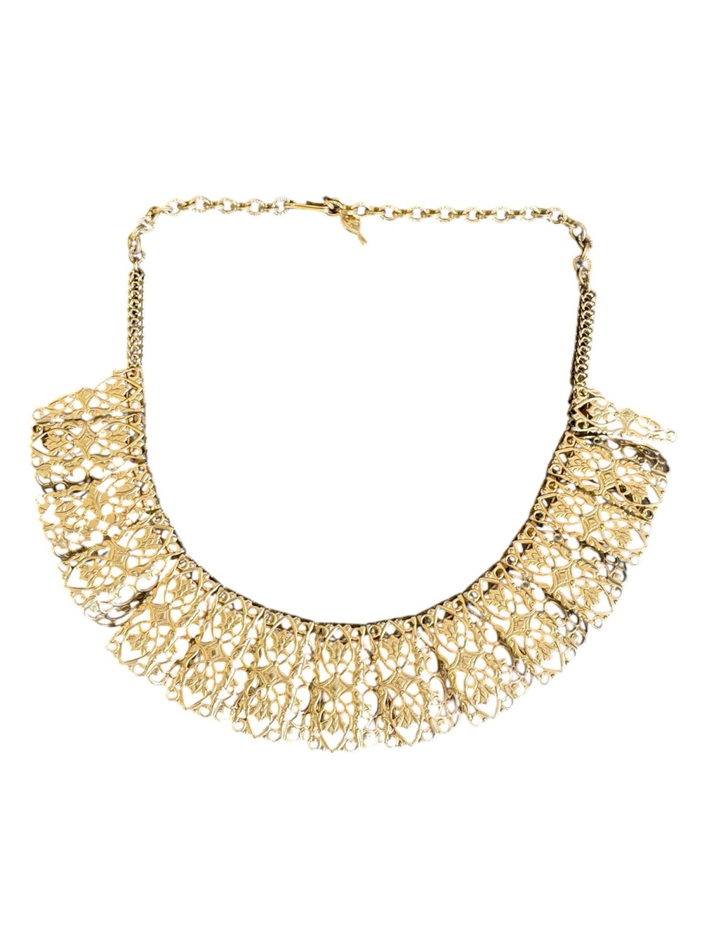 Vintage Ornate Collar Necklace Sarah Coventry Egyptian Cleopatra Chantilly Lace